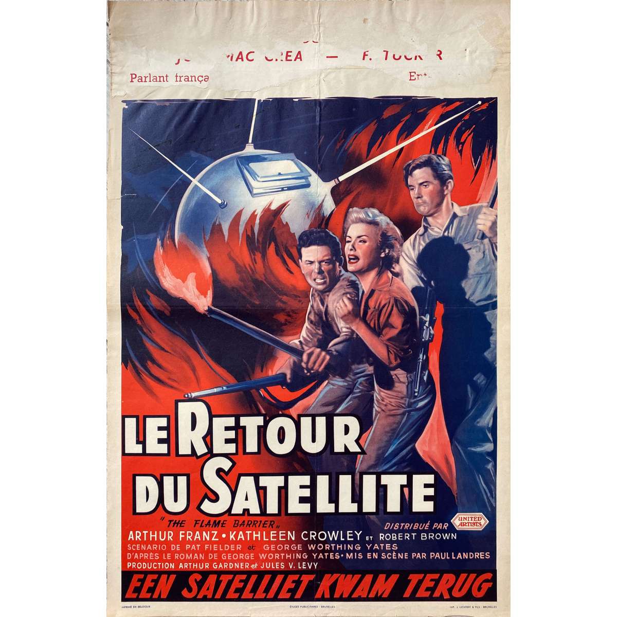 THE FLAME BARRIER Belgian Movie Poster 14x21 in. 1958