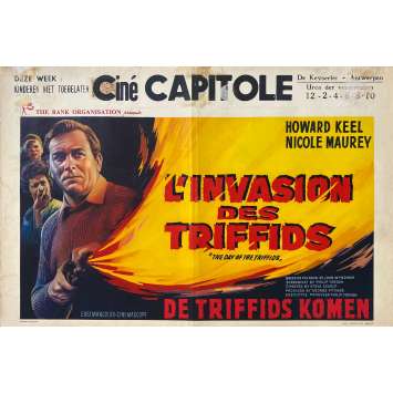 L'INVASION DES TRIFFIDS Affiche de cinéma- 35x55 cm. - 1962 - Howard Keel, Steve Sekely