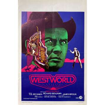 WESTWORLD Movie Poster- 14x21 in. - 1973 - Michael Crichton, Yul Brynner