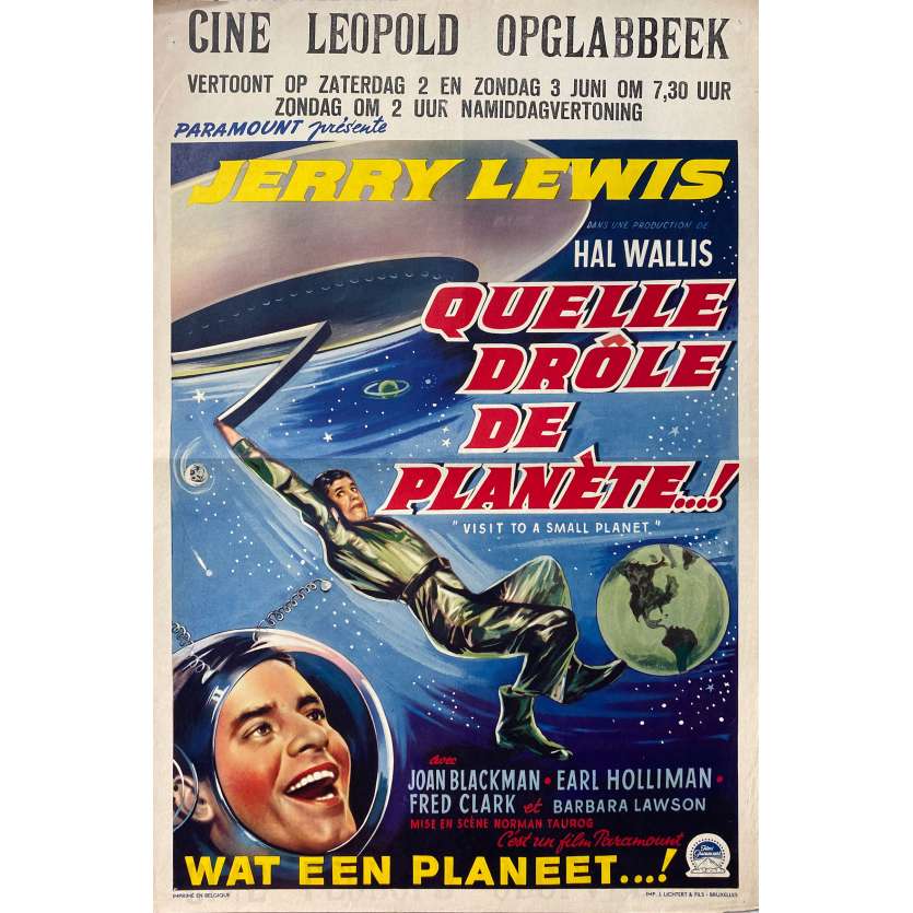 VISIT TO A SMALL PLANET Movie Poster- 14x21 in. - 1960 - Norman Taurog, Jerry Lewis