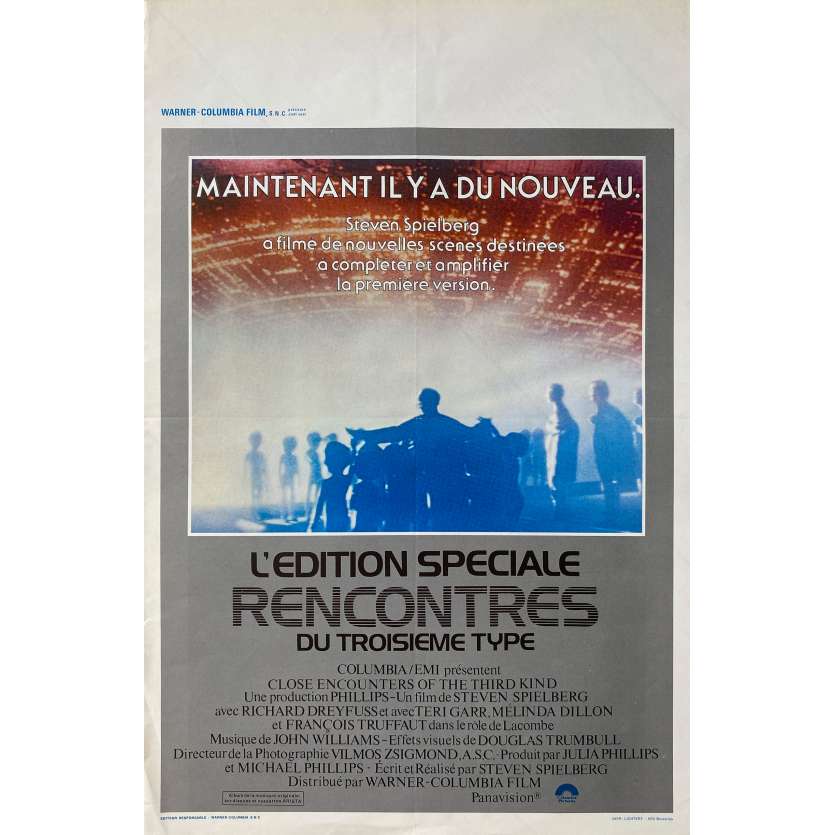 RENCONTRES DU TROISIEME TYPE Affiche de cinéma- 35x55 cm. - 1977 - Richard Dreyfuss, Steven Spielberg