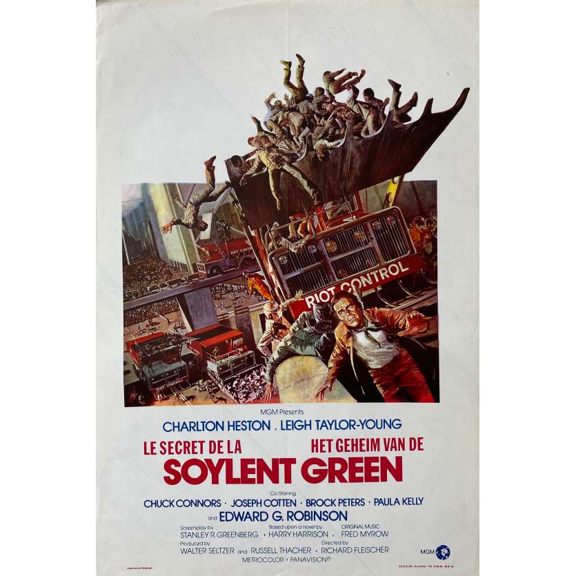 SOYLENT GREEN Movie Poster- 14x21 in. - 1973 - Richard Fleisher, Charlton Heston