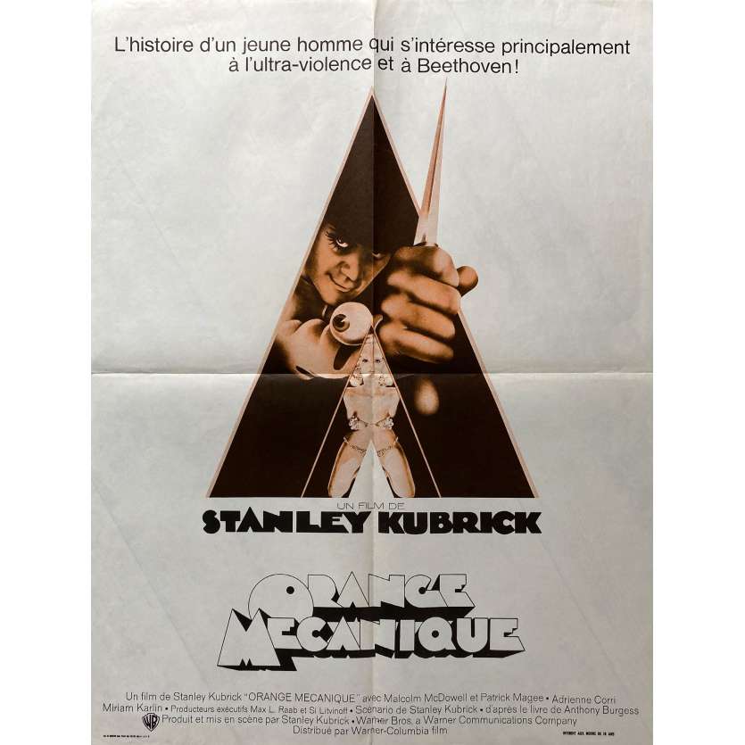 CLOCKWORK ORANGE Movie Poster- 23x32 in. - 1971/R1972 - Stanley Kubrick, Malcom McDowell