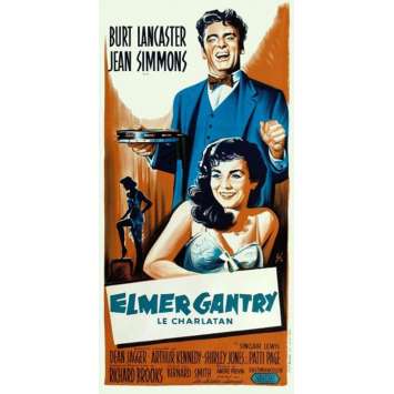 ELMER GANTRY French 15x32 '60 completely different art of Lancaster & Simmons by Grinsson!