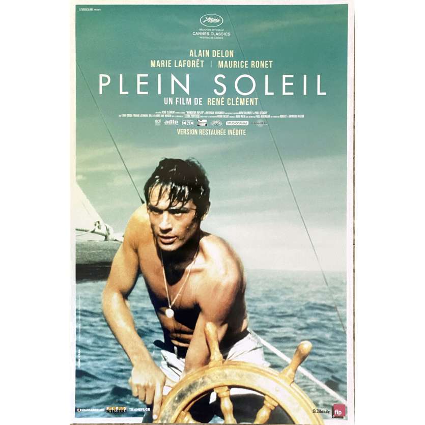 PLEIN SOLEIL Affiche de film- 40x54 cm. - 1960/R2013 - Alain Delon, René Clément