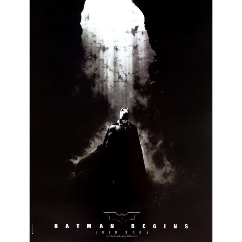 BATMAN BEGINS Advance Movie Poster- 15x21 in. - 2005 - Christopher Nolan, Christian Bale