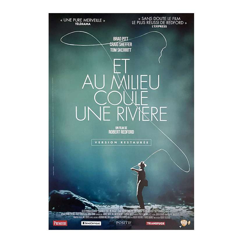 A RIVER RUNS THROUGH IT Original Movie Poster- 47x63 in. - 1992 - Robert Redford, Brad Pitt