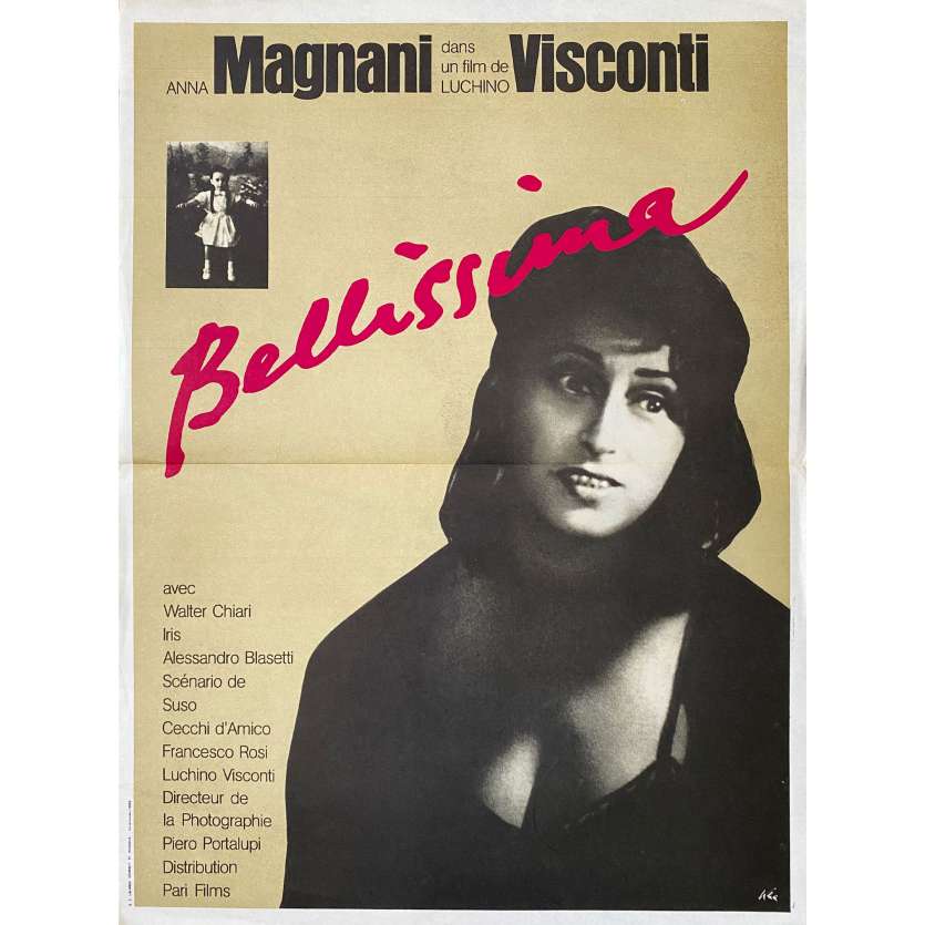 BEAUTIFUL Movie Poster- 15x21 in. - 1951 - Luchino Visconti, Anna Magnani