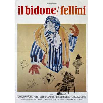 IL BIDONE Affiche de film- 40x54 cm. - 1955/R1970 - Giulietta Masina, Federico Fellini