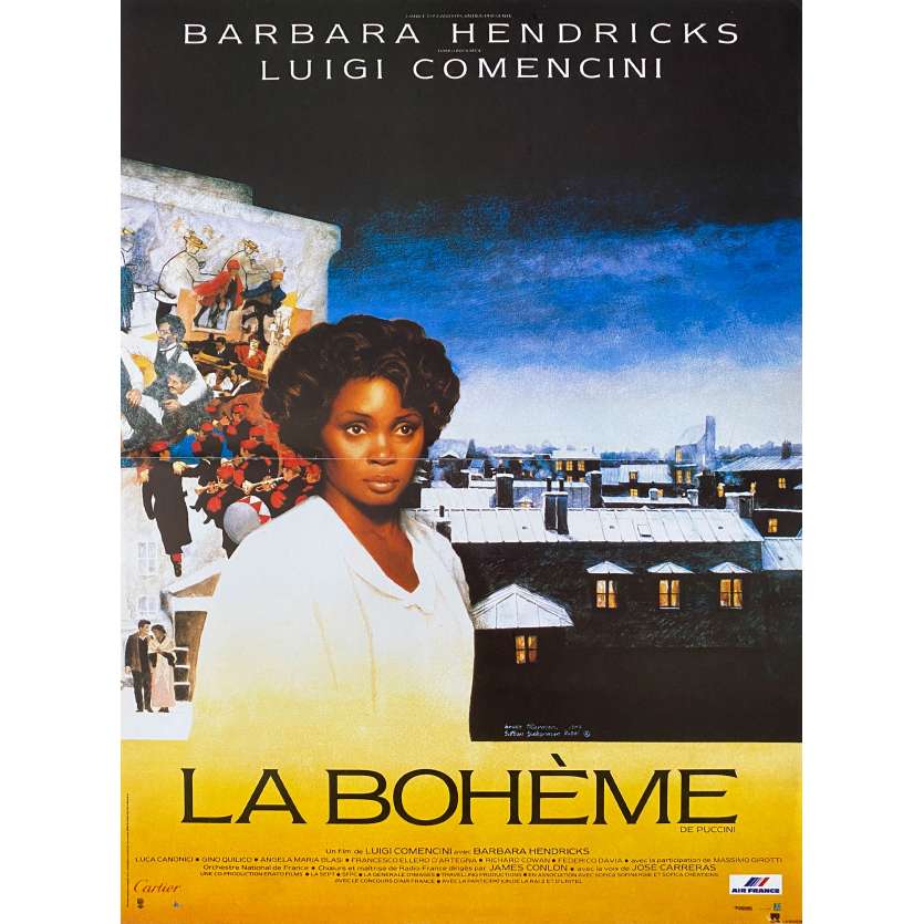 LA BOHEME Affiche de film- 40x54 cm. - 1988 - Barbara Hendricks, Luigi Comencini