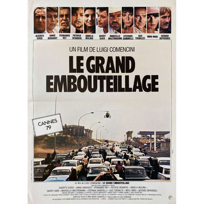LE GRAND EMBOUTEILLAGE Affiche de film- 40x54 cm. - 1979 - Alberto Sordi, Luigi Comencini