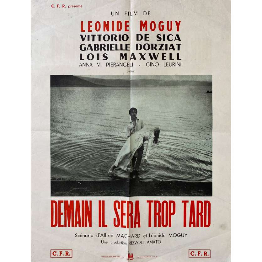 DEMAIN IL SERA TROP TARD Affiche de film- 50x70 cm. - 1950 - Vittorio De Sica, Léonide Moguy