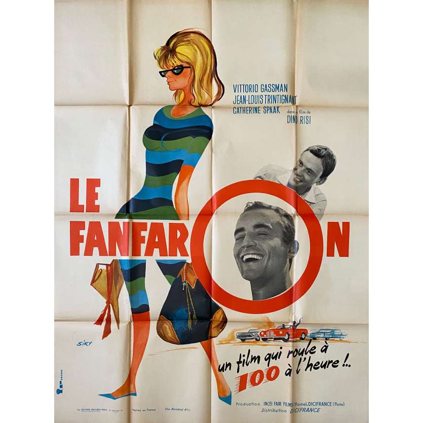IL SORPASSO Movie Poster Litho - 47x63 in. - 1962 - Dino Risi, Vittorio Gassman