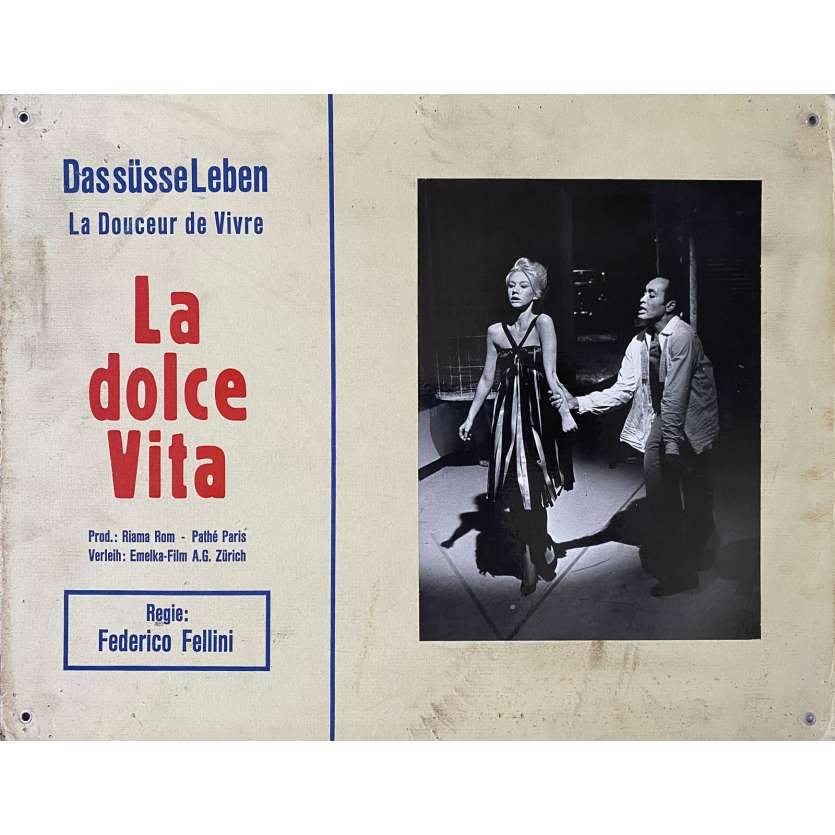 LA DOLCE VITA Lobby Card N02 - 14x18 in. - 1960 - Federico Fellini, Mastroianni, Ekberg