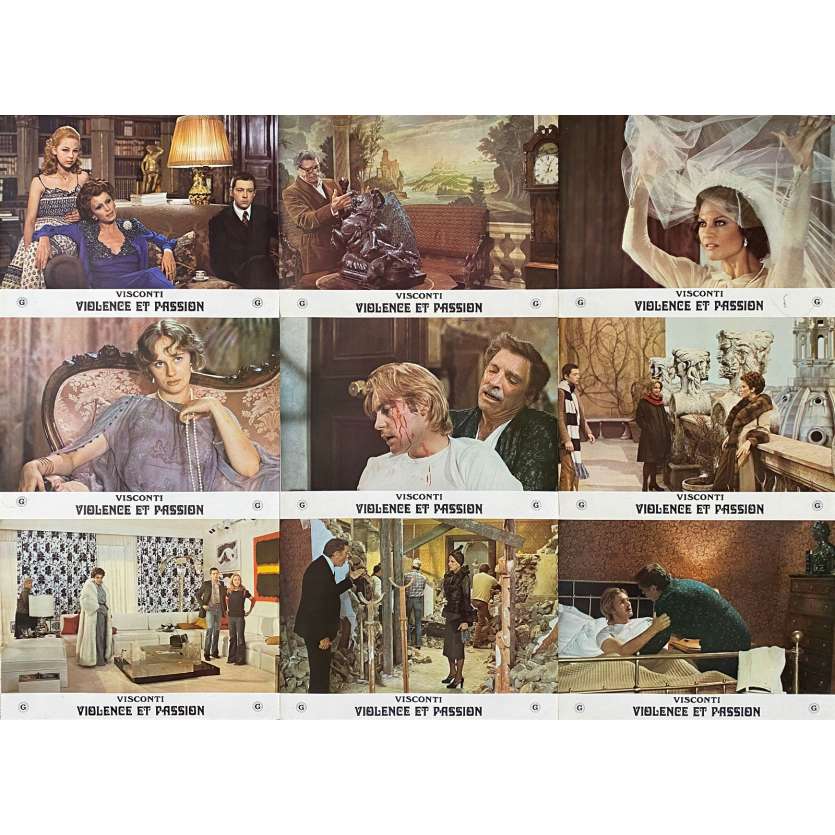 VIOLENCE ET PASSION Photos de film Jeu A - x9 - 21x30 cm. - 1974 - Burt Lancaster, Luchino Visconti