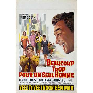 BEAUCOUP TROP POUR UN SEUL HOMME Affiche de film- 35x55 cm. - 1967 - Ugo Tognazzi, Pietro Germi