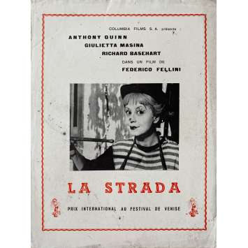 LA STRADA Synopsis 2p - 24x30 cm. - 1954 - Anthony Quinn, Giulietta Masina, Federico Fellini