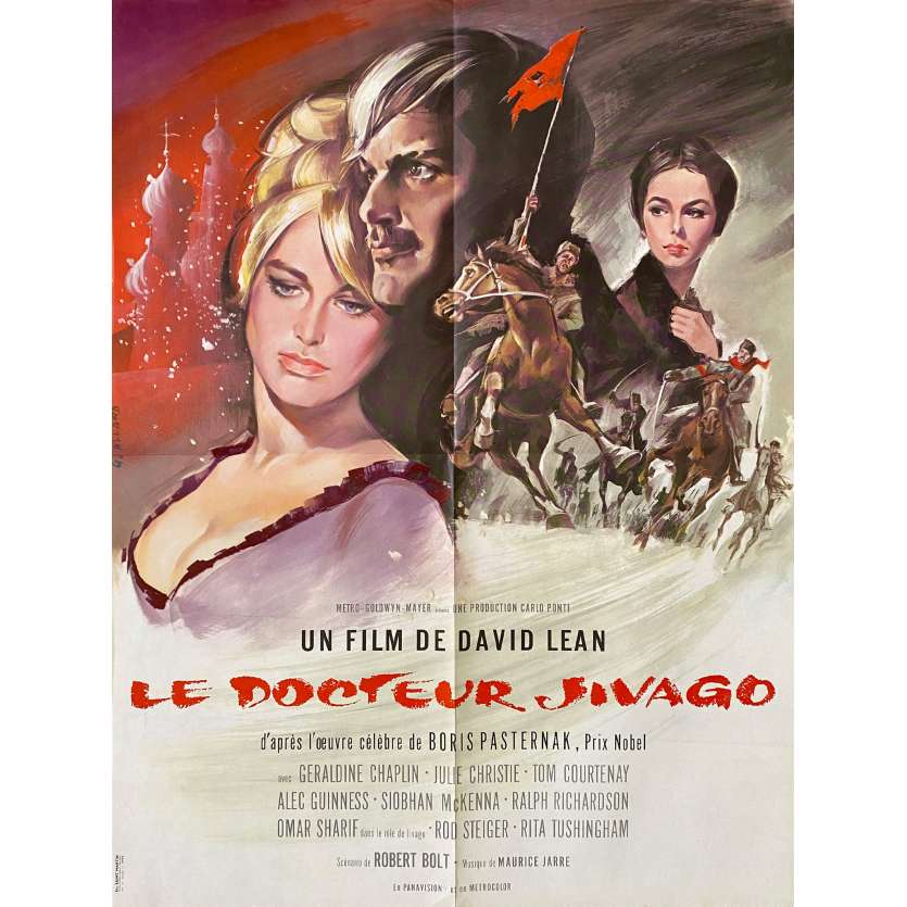 LE DOCTEUR JIVAGO Affiche de film- 60x80 cm. - 1965 - Omar Sharif, Julie Christie, David Lean