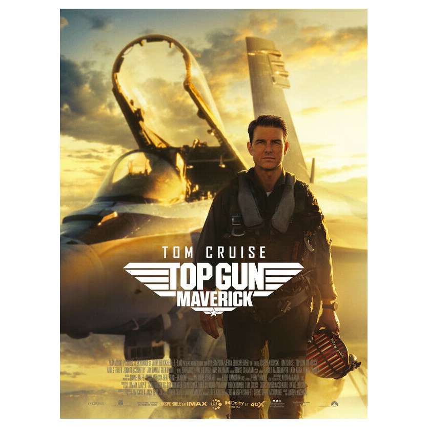 TOP GUN: MAVERICK Affiche de film - 40x60 cm. - 2022 - Tom Cruise, Joseph Kosinski, avion