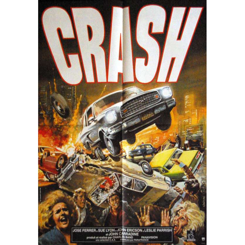 CRASH Affiche de film 60x80 - 1977 - José Ferrer, Charles Band