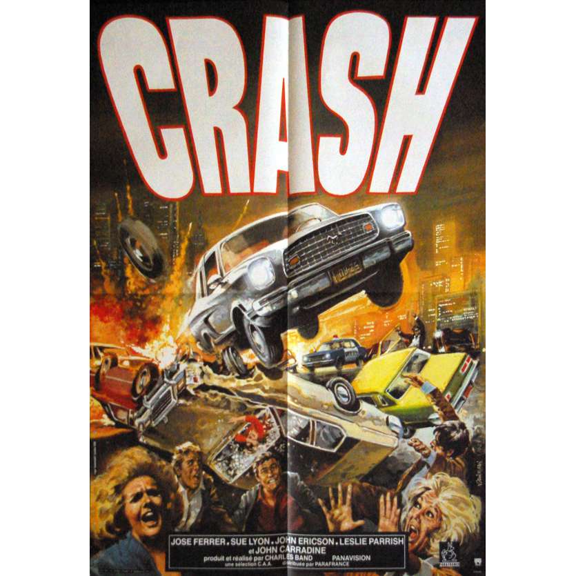 CRASH! French Movie Poster 23x32- 1977 - Charles Band, José Ferrer