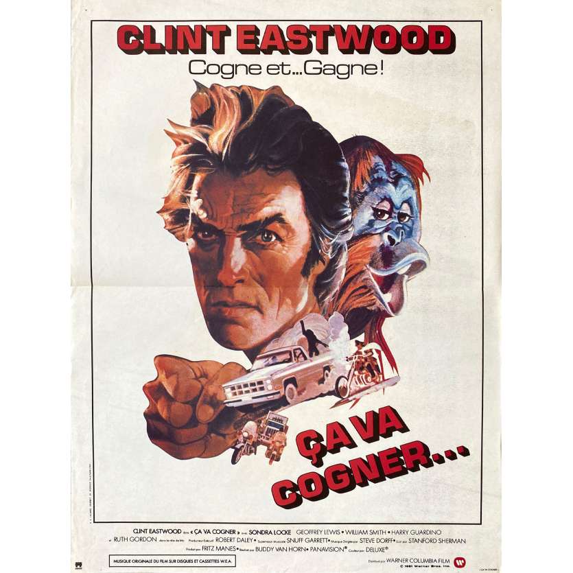ÇA VA COGNER Affiche de film- 40x54 cm. - 1980 - Clint Eastwood, Buddy Van Horn