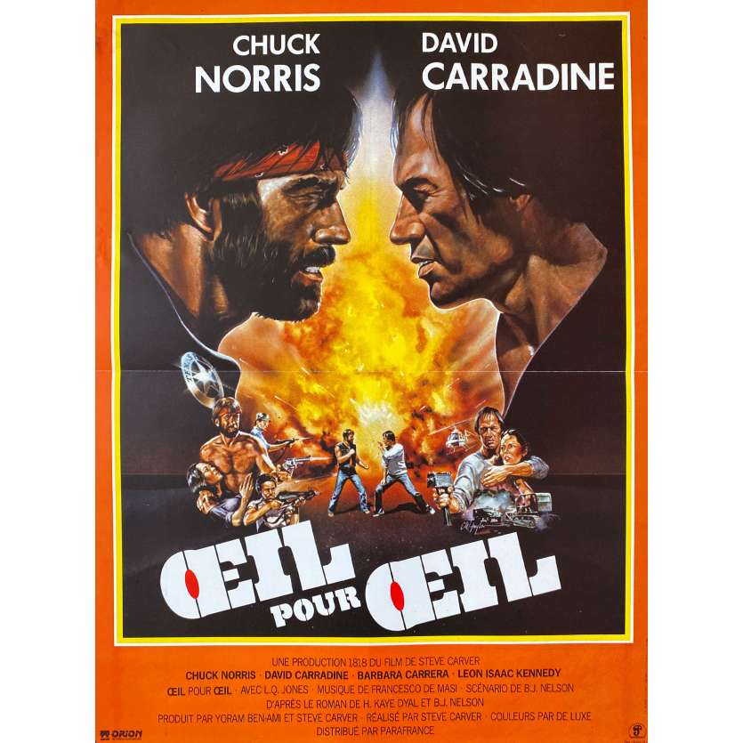 OEIL POUR OEIL Affiche de film- 40x54 cm. - 1983 - Chuck Norris, David Carradine, Steve Carver