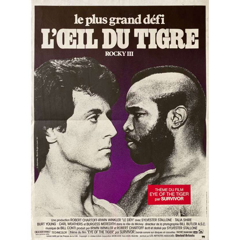 ROCKY III Movie Poster- 15x21 in. - 1982 - Sylvester Stallone, Mr. T
