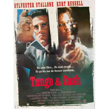 TANGO & CASH Movie Poster- 15x21 in. - 1989 - Andrey Konchalovskiy, Sylvester Stallone, Kurt Russel