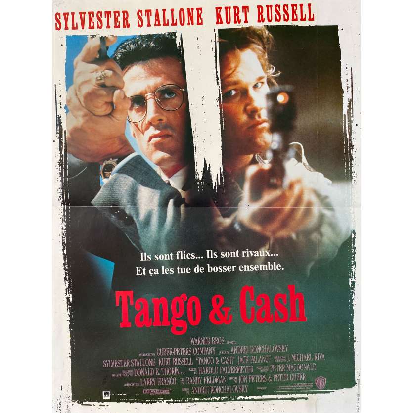 TANGO & CASH Movie Poster- 15x21 in. - 1989 - Andrey Konchalovskiy, Sylvester Stallone, Kurt Russel