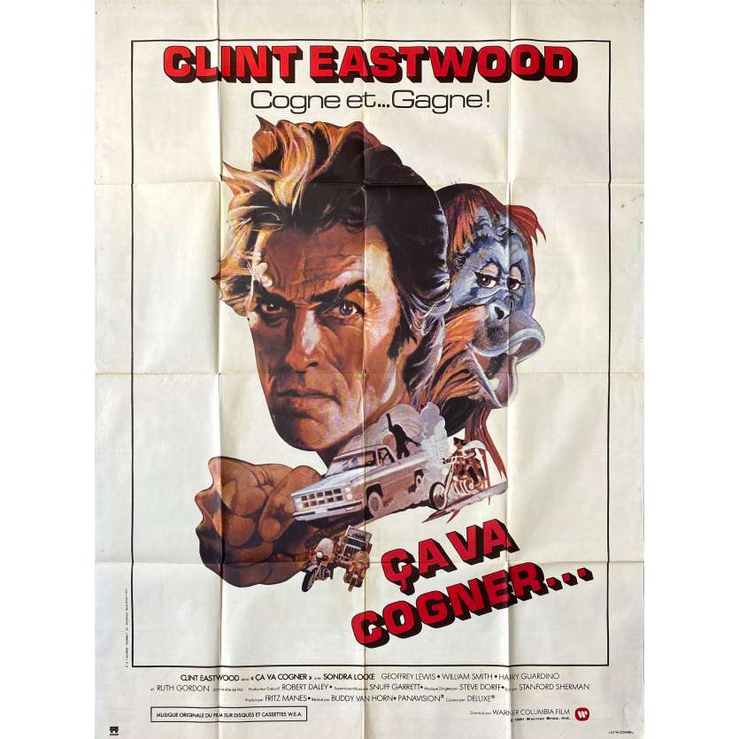 ÇA VA COGNER Affiche de film- 120x160 cm. - 1980 - Clint Eastwood, Buddy Van Horn