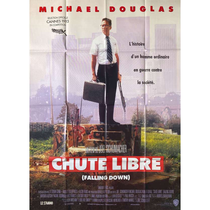 CHUTE LIBRE Affiche de film- 120x160 cm. - 1993 - Michael Douglas, Joel Shumacher