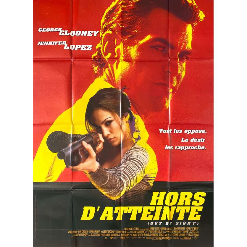 HORS D'ATTEINTE Affiche de film- 120x160 cm. - 1998 - George Clooney, Jennifer Lopez, Steven Soderbergh