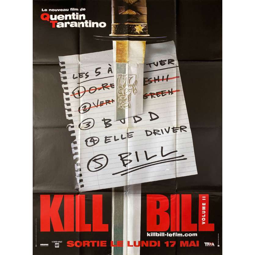 KILL BILL 2 Affiche de film Prev. - 120x160 cm. - 2004 - Uma Thurman, Quentin Tarantino