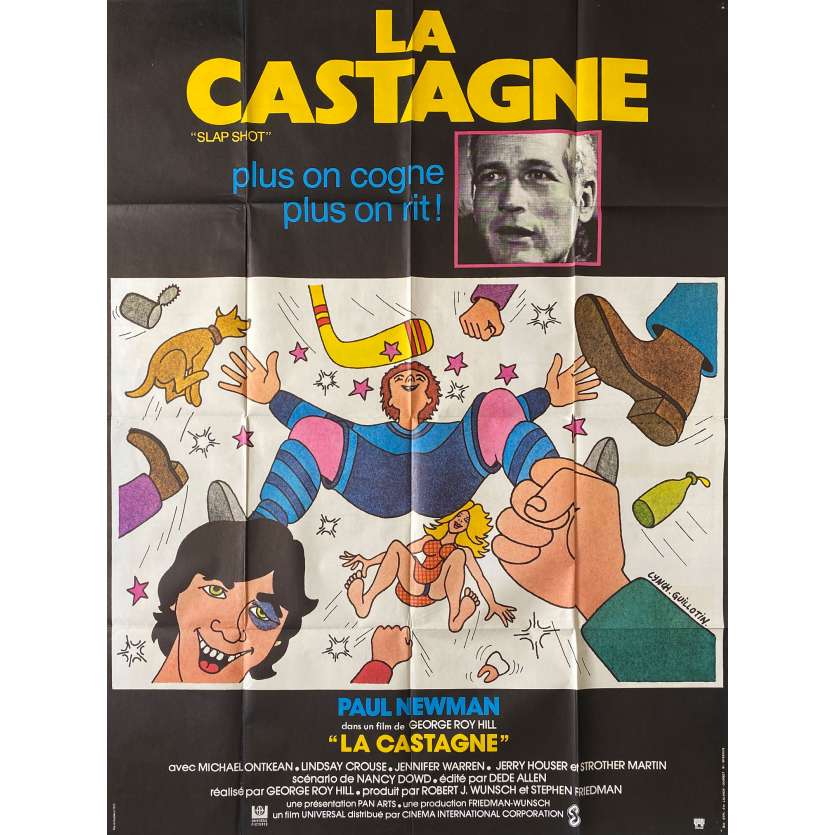 LA CASTAGNE Affiche de film- 120x160 cm. - 1977 - Paul Newman, George Roy Hill