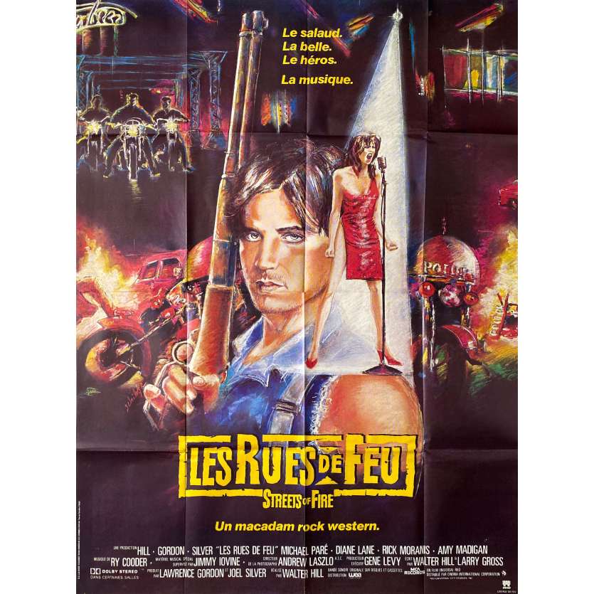 LES RUES DE FEU Affiche de film- 120x160 cm. - 1984 - Michael Paré, Walter Hill