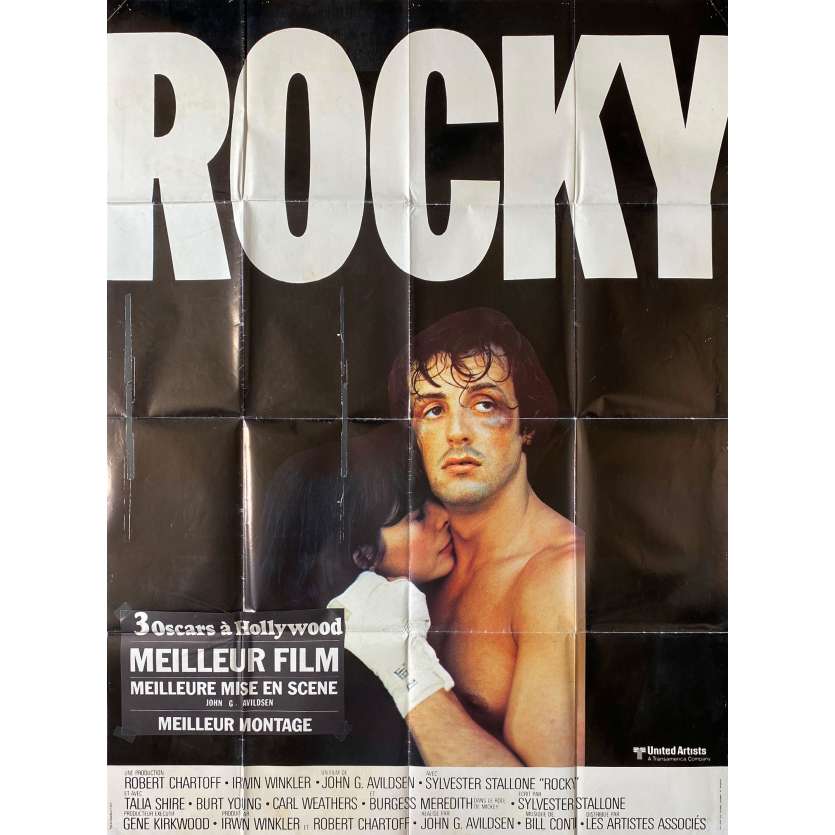 ROCKY Affiche de film- 120x160 cm. - 1976 - Sylvester Stallone, John G. Avildsen