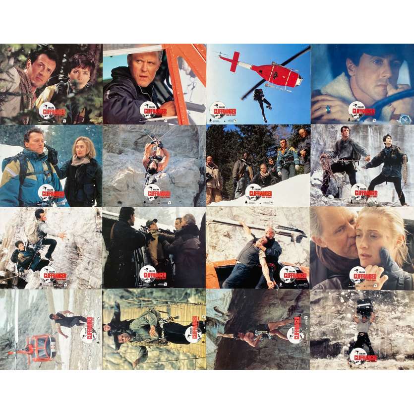 CLIFFHANGER Lobby Cards x16 - 9x12 in. - 1993 - Renny Harlin, Sylvester Stallone