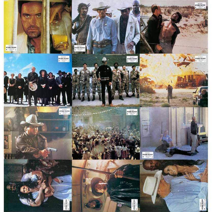 EXTREME PREJUDICE Lobby Cards x12 - 9x12 in. - 1986 - Walter Hill, Nick Nolte