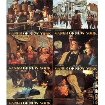 GANGS OF NEW YORK Lobby Cards x6 - 9x12 in. - 2002 - Martin Scorsese, Leonardo DiCaprio, Daniel Day-Lewis