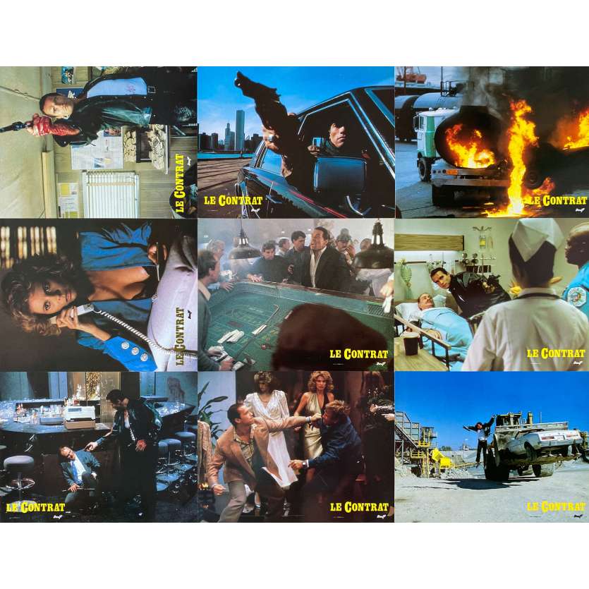 RAW DEAL Lobby Cards x9 - 9x12 in. - 1986 - John Irvin, Arnold Schwarzenegger