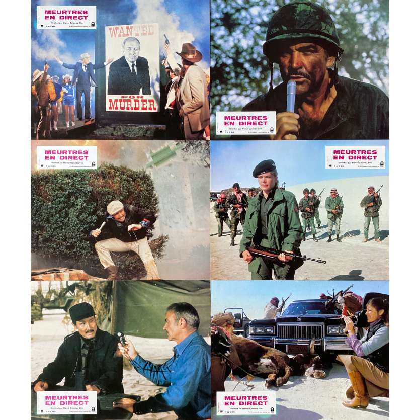 MEURTRES EN DIRECT Photos de film x6 - Jeu B - 21x30 cm. - 1982 - Sean Connery, Richard Brooks