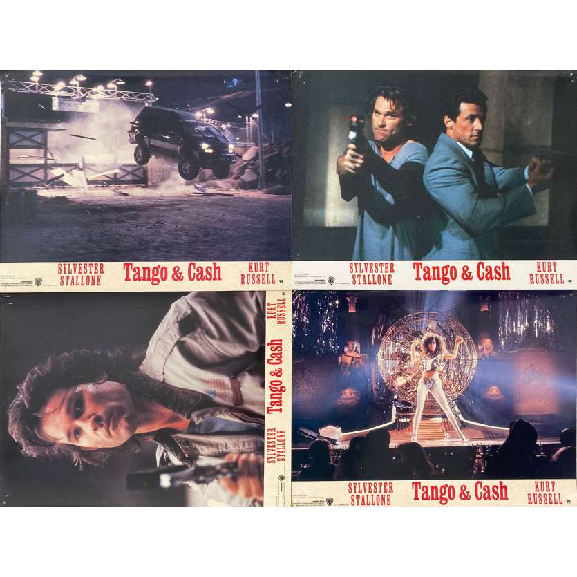 TANGO & CASH Lobby Cards x4 - 9x12 in. - 1989 - Andrey Konchalovskiy, Sylvester Stallone, Kurt Russel