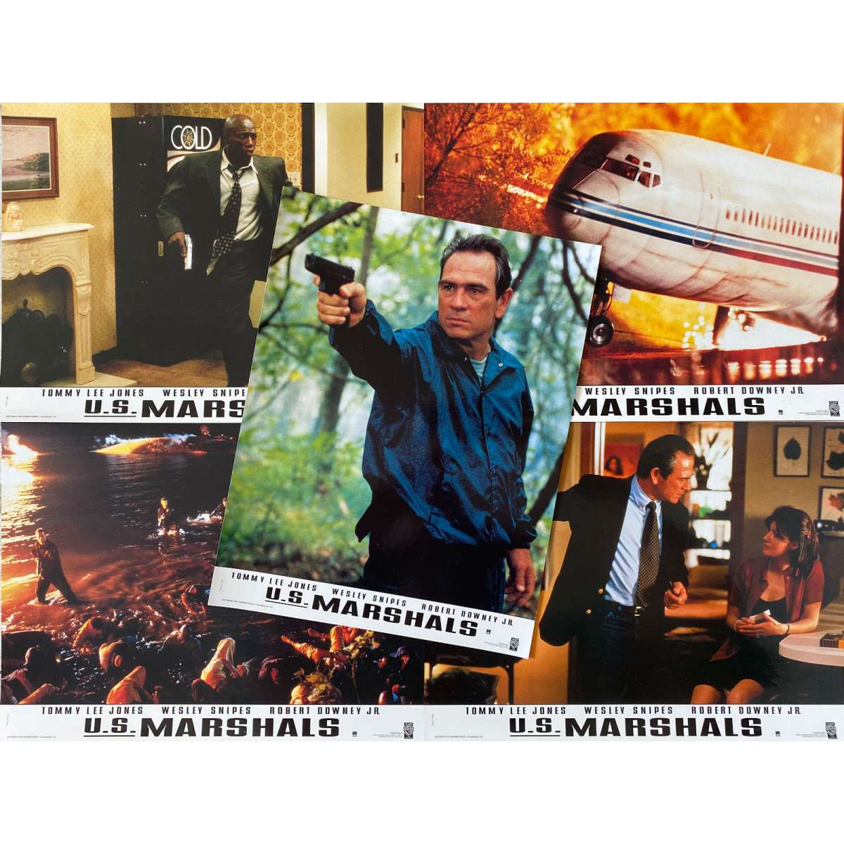. MARSHALS French Lobby Cards - 9x12 in. - 1998 x5