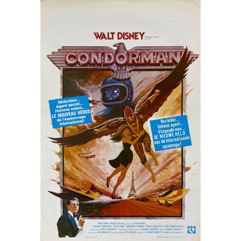 CONDORMAN Affiche de film- 35x55 cm. - 1981 - Oliver Reed, Charles Jarrott