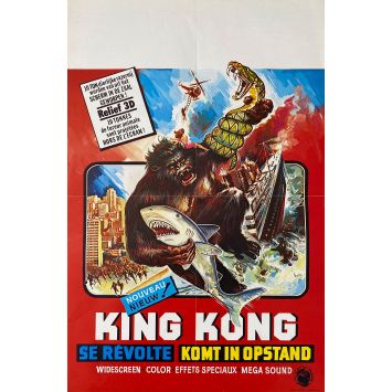 KING KONG REVIENT Affiche de film- 35x55 cm. - 1976 - Rod Arrants, Paul Leder
