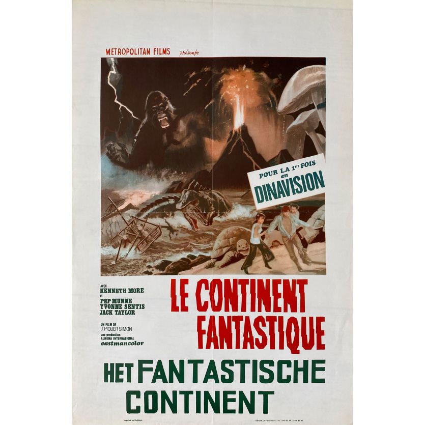 LE CONTINENT FANTASTIQUE Affiche de film- 35x55 cm. - 1977 - Kenneth More, Juan Piquer Simón