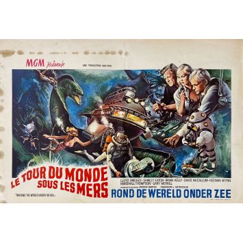 AROUND THE WORLD UNDER THE SEA Movie Poster- 14x21 in. - 1966 - Andrew Marton, Lloyd Bridges