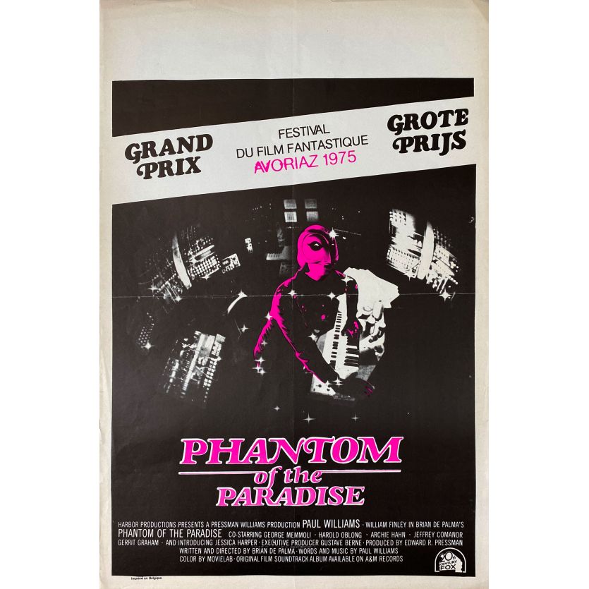 PHANTOM OF THE PARADISE Affiche de film- 35x55 cm. - 1974 - Paul Williams, Brian de Palma
