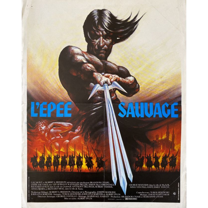 L'EPEE SAUVAGE Affiche de film- 40x54 cm. - 1982 - Lee Horsley, Albert Pyun